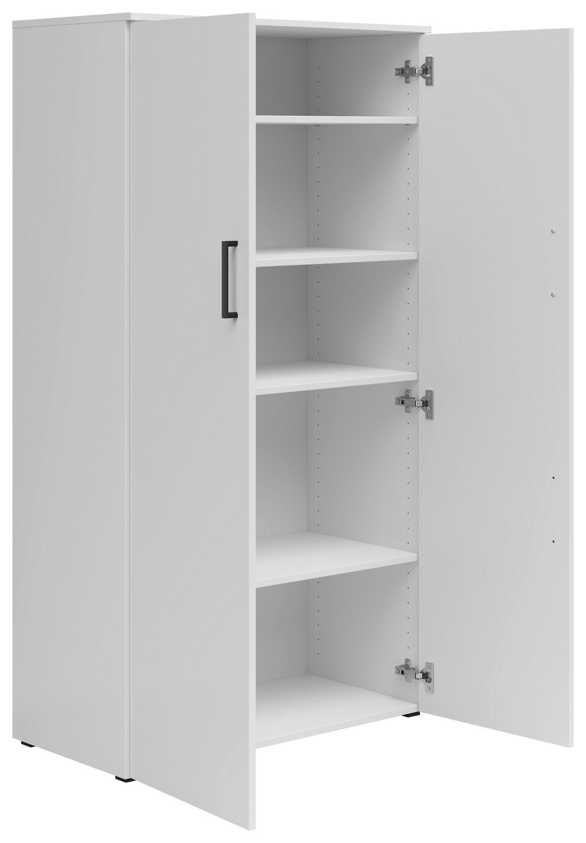 VIŠENAMENSKI ORMAR bela  80/147/40 cm  - bela/crna, Moderno, pločasti materijal/plastika (80/147/40cm) - Carryhome