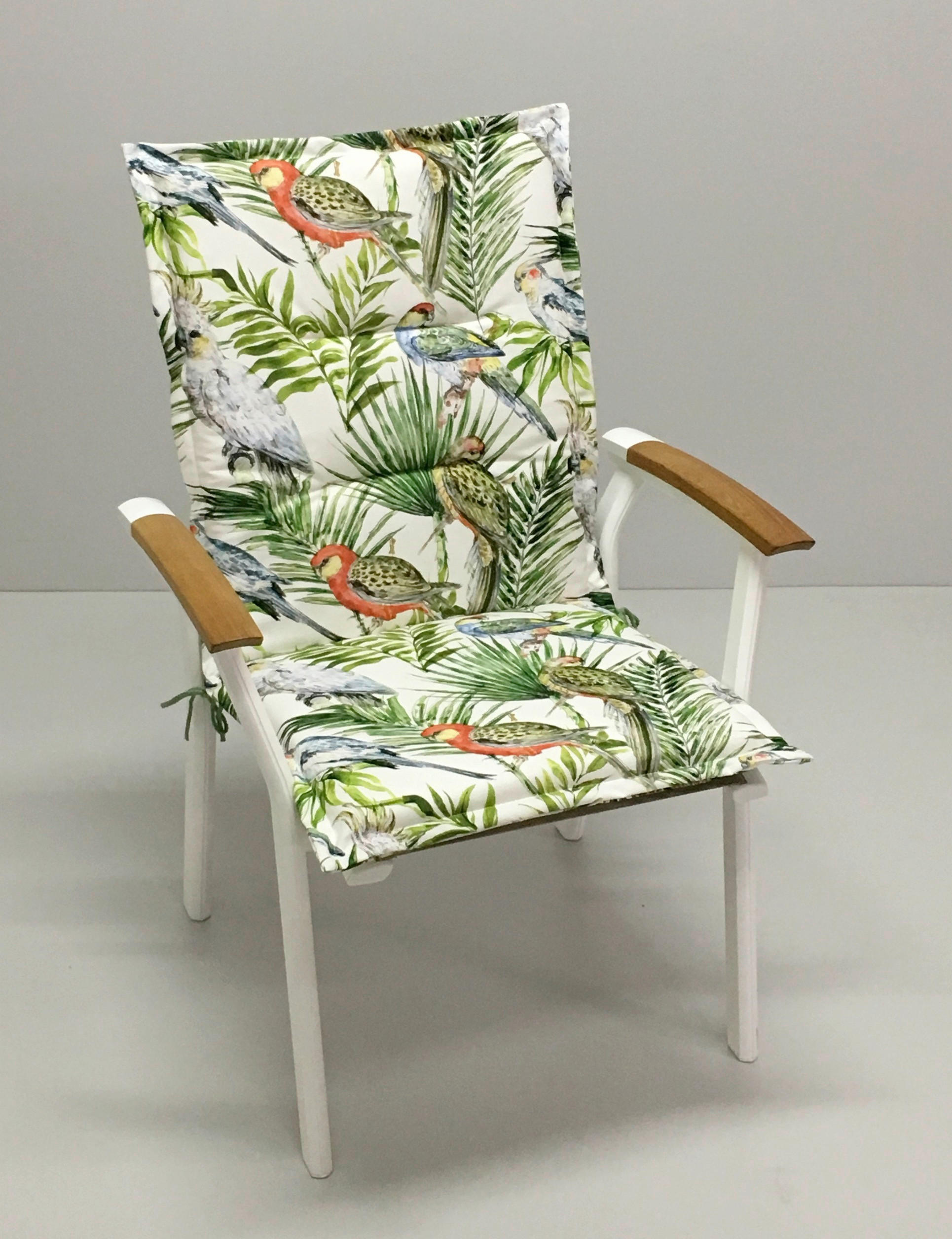 SESSELAUFLAGE Vogel  - Beige/Grün, Design, Textil (48/4/109cm)
