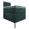 BOXSPRINGBETT 160/200 cm,  in Dunkelgrün, Topper, H2 + H2 = mittel  - Dunkelgrün/Schwarz, Design, Textil/Metall (160/200cm) - Esposa