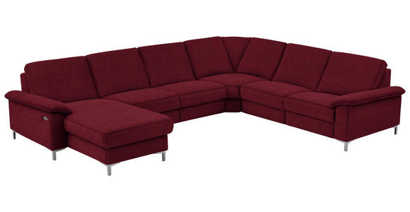 WOHNLANDSCHAFT in Textil Rot - Rot/Alufarben, Design, Textil/Metall (170/333/265cm) - Dieter Knoll