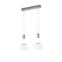 LED-HÄNGLAMPA MADISON 52/150/18 cm  - vit/nickelfärgad, Basics, metall/glas (52/150/18cm) - Trio Leuchten