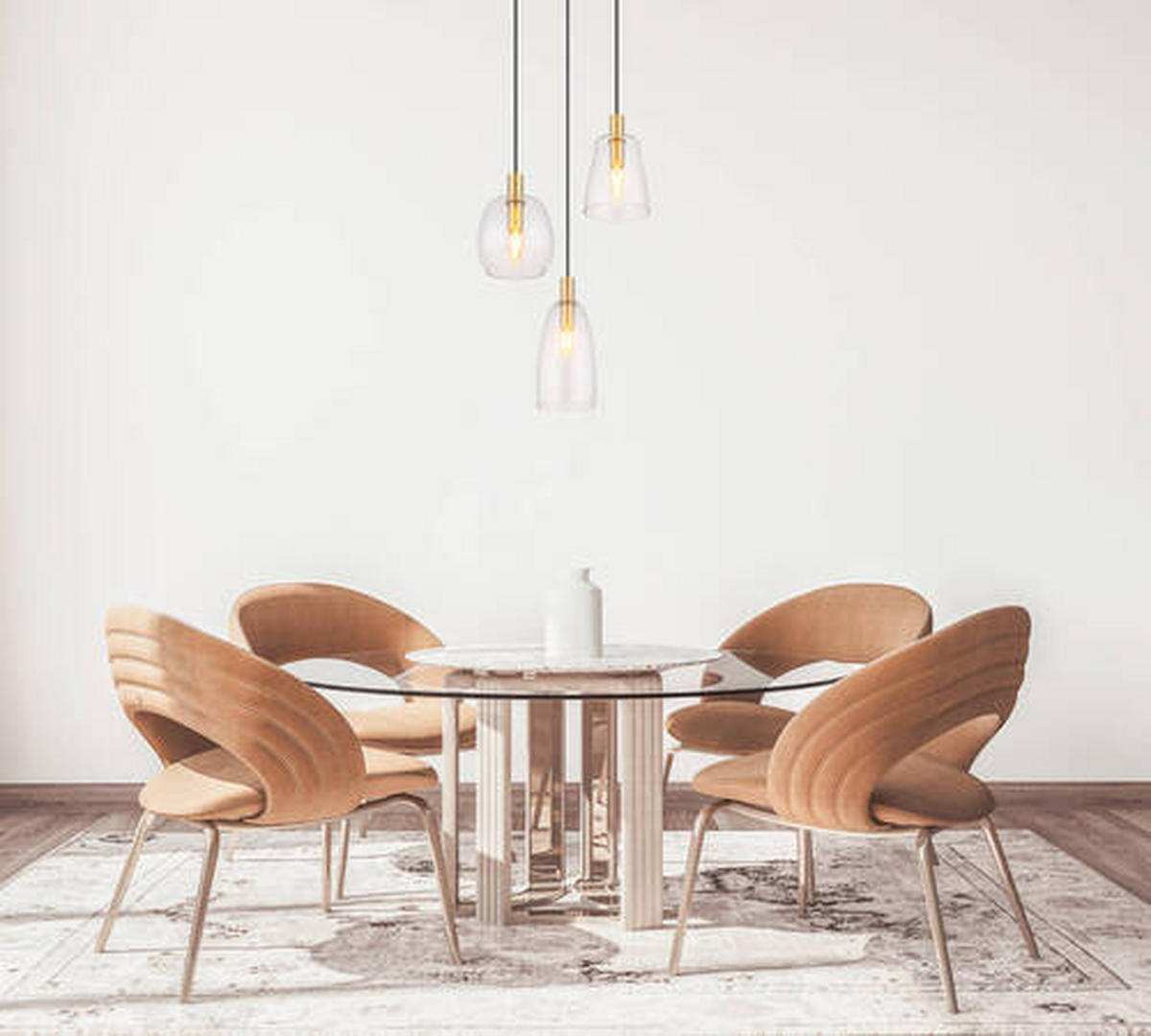 LAMPĂ SUSPENDATĂ 43/150 cm  - alămiu, Konventionell, sticlă/metal (43/150cm) - Globo
