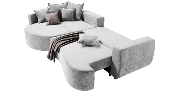 ECKSOFA  in Chenille Hellgrau  194/307 cm  - Hellgrau/Schwarz, Design, Kunststoff/Textil (194/307cm) - Carryhome