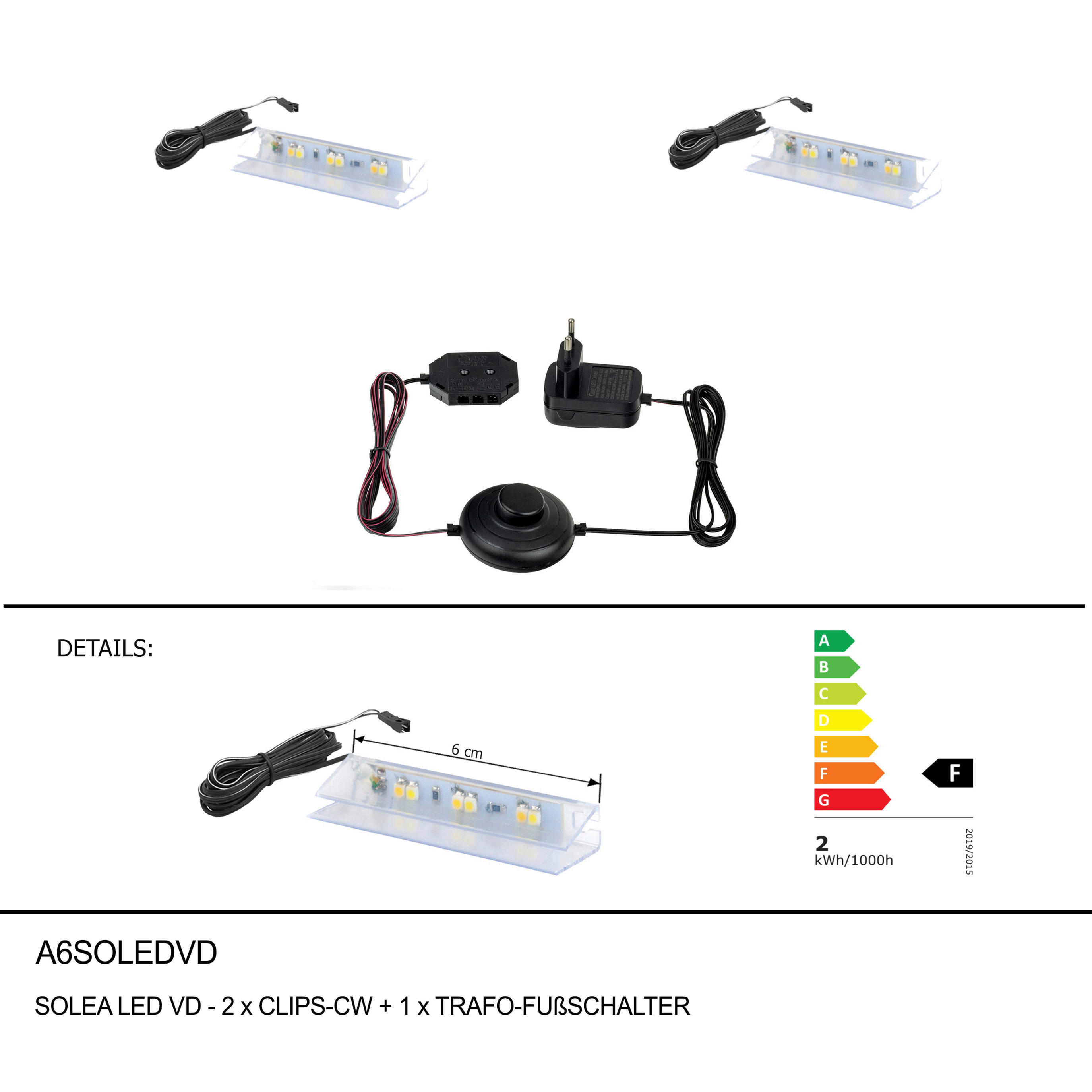 GLASBODENBELEUCHTUNGS-SET LED-Leuchtmittel  - KONVENTIONELL, Kunststoff - Carryhome