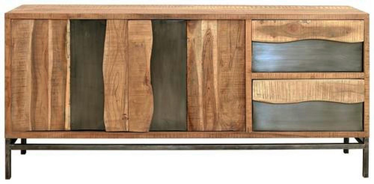 KOMODA   175/80/40 cm   siva, boje bagrema  - siva/boje bagrema, Konvencionalno, drvo/metal (175/80/40cm) - Livetastic