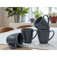 KAFFEEBECHERSET Bastia azzurro 4-teilig  - Blau, Trend, Keramik - Novel