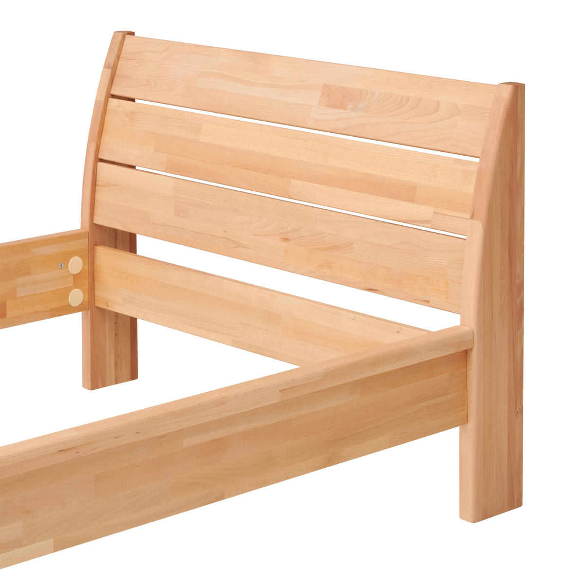 BETT 120/200 cm  in Kernbuche  - Kernbuche, MODERN, Holz (120/200cm) - MID.YOU