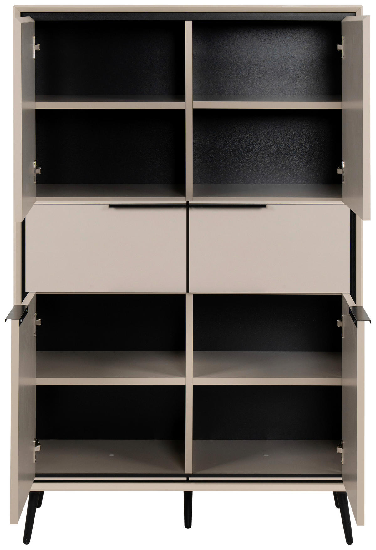 HIGHBOARD  in 90/140/38 cm  - Sandfarben/Schwarz, KONVENTIONELL, Holzwerkstoff/Kunststoff (90/140/38cm) - Livetastic