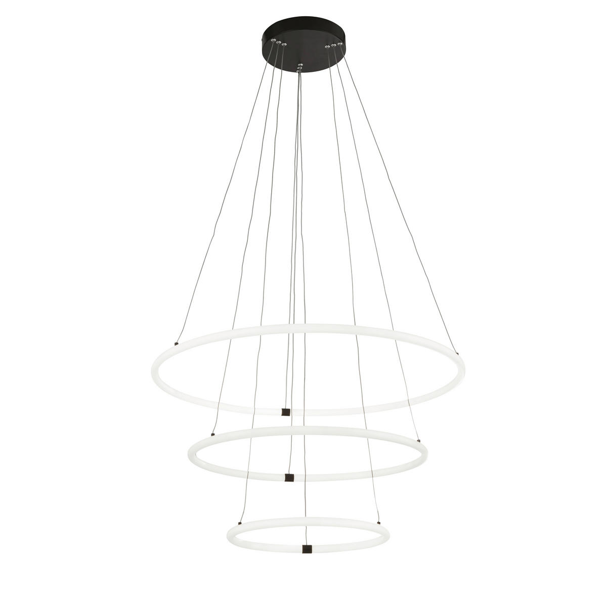 LED-PENDELLEUCHTE 79/142 cm  - Schwarz/Weiß, Design, Kunststoff/Metall (79/142cm)