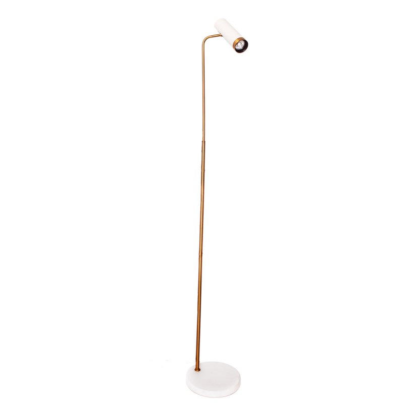 STEHLEUCHTE 23/157 cm    - Goldfarben/Weiß, Design, Kunststoff/Metall (23/157cm) - By Rydéns