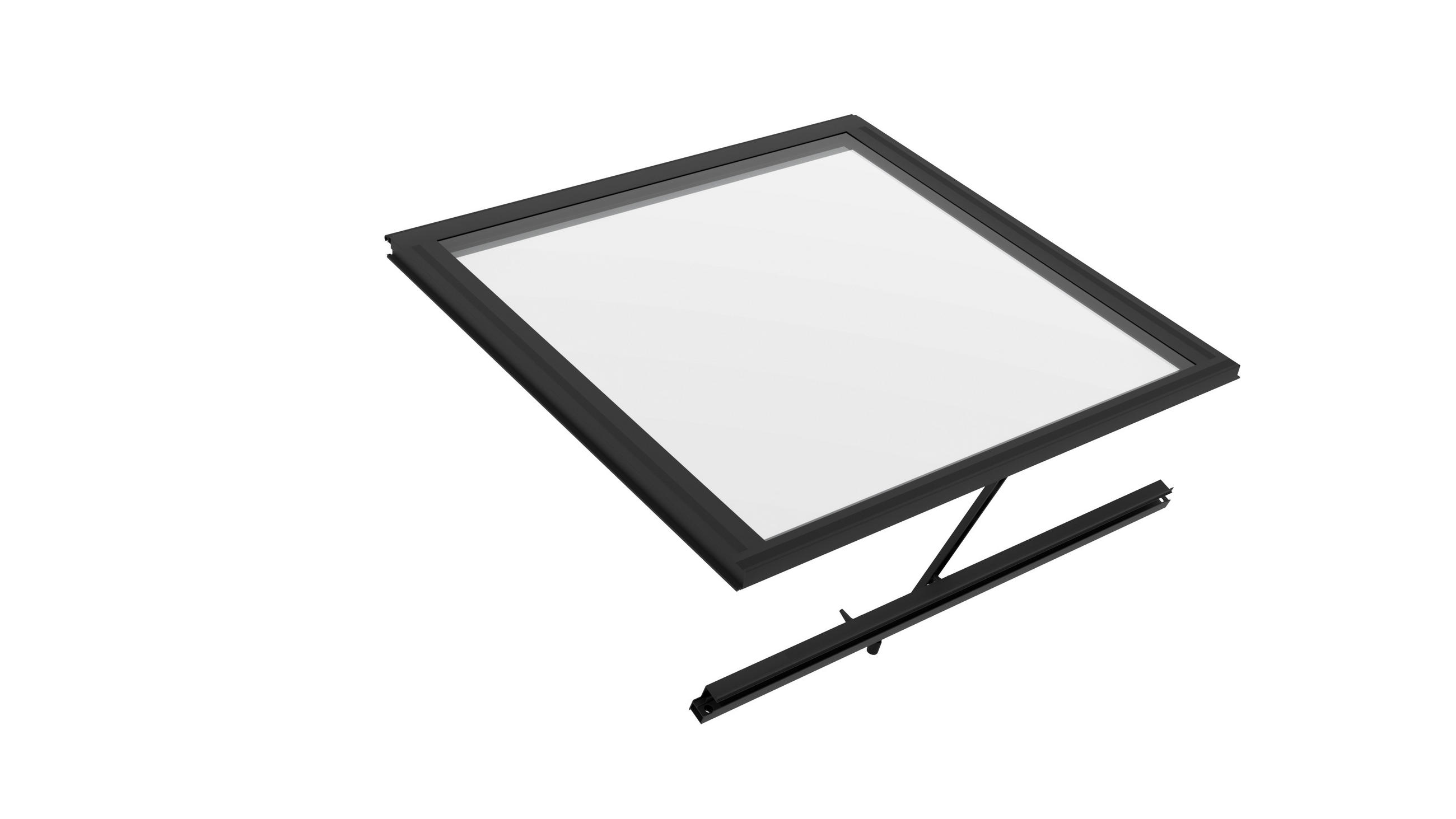SEITENFENSTERRAHMEN - Schwarz, Basics, Glas/Metall (86,2/70,8cm)
