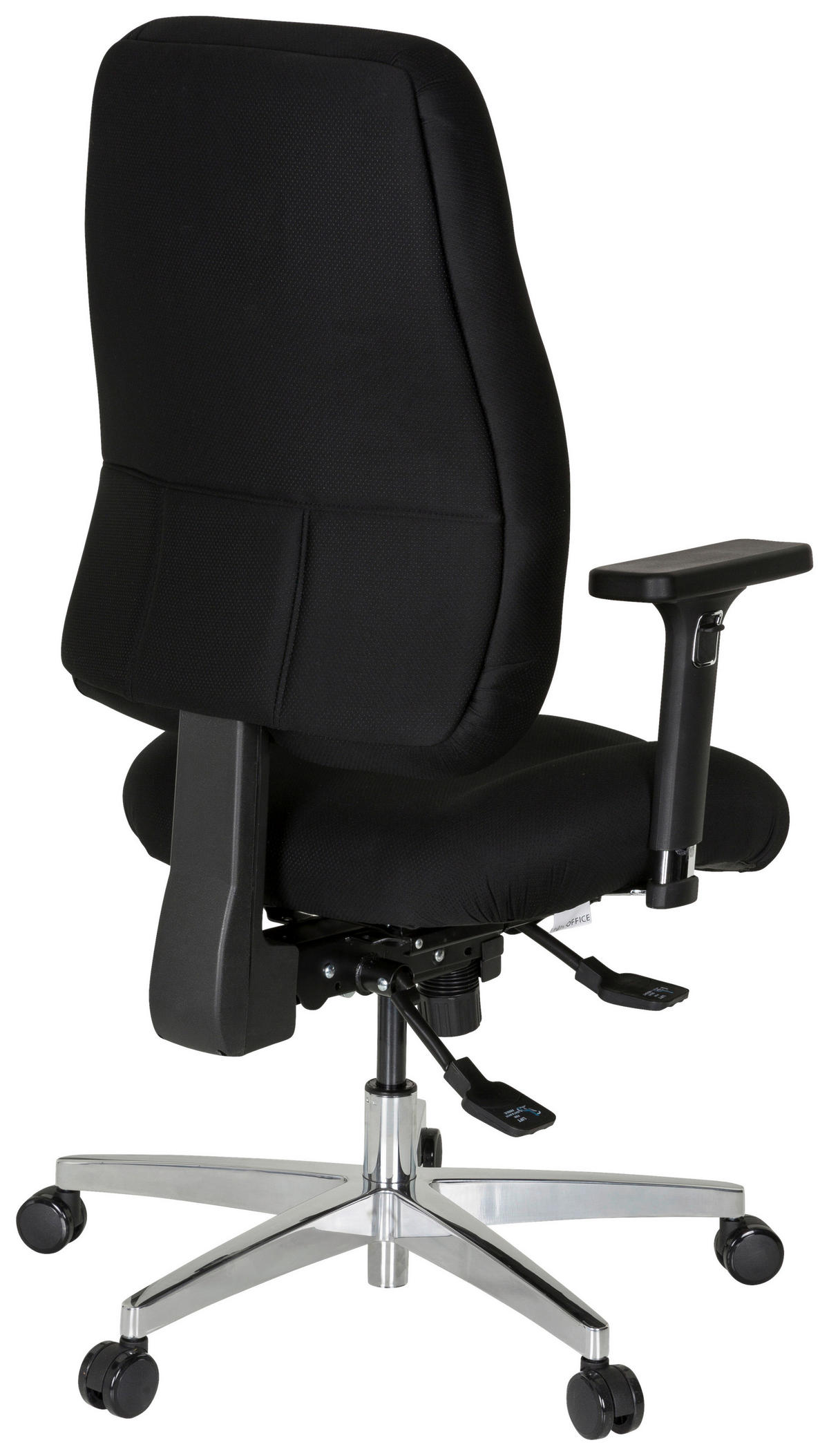 OTOČNÁ ŽIDLE, plochá tkanina, černá - černá/barvy stříbra, Basics, kov/textil (66/107/67cm) - MID.YOU