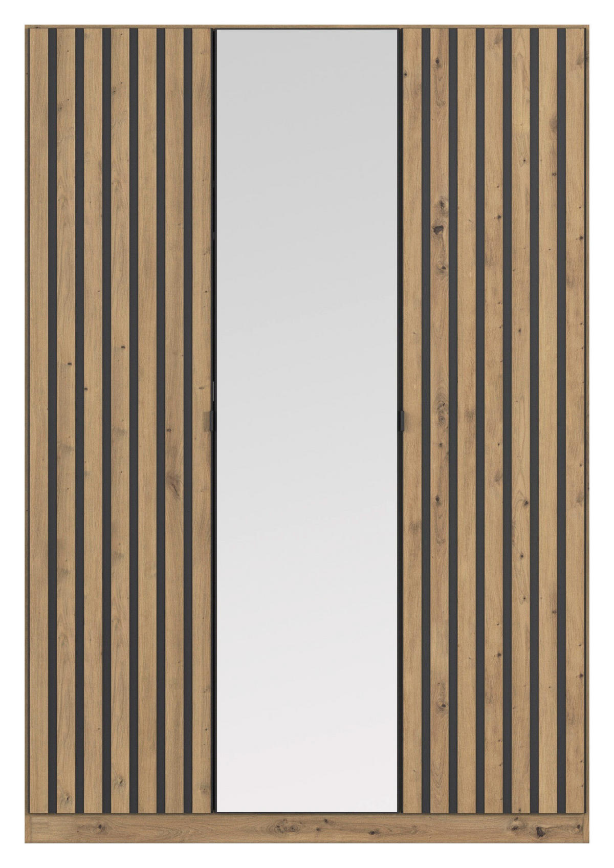 DREHTÜRENSCHRANK  in Grau, Eiche Artisan  - Eiche Artisan/Grau, MODERN, Holzwerkstoff/Metall (136/197/54cm) - Rauch Möbel