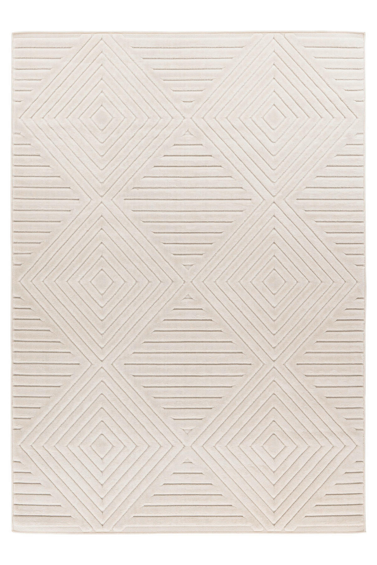 FLACHWEBETEPPICH 200/290 cm Elfenbein rechteckig  - Elfenbein, Basics, Textil (200/290cm) - Kayoom