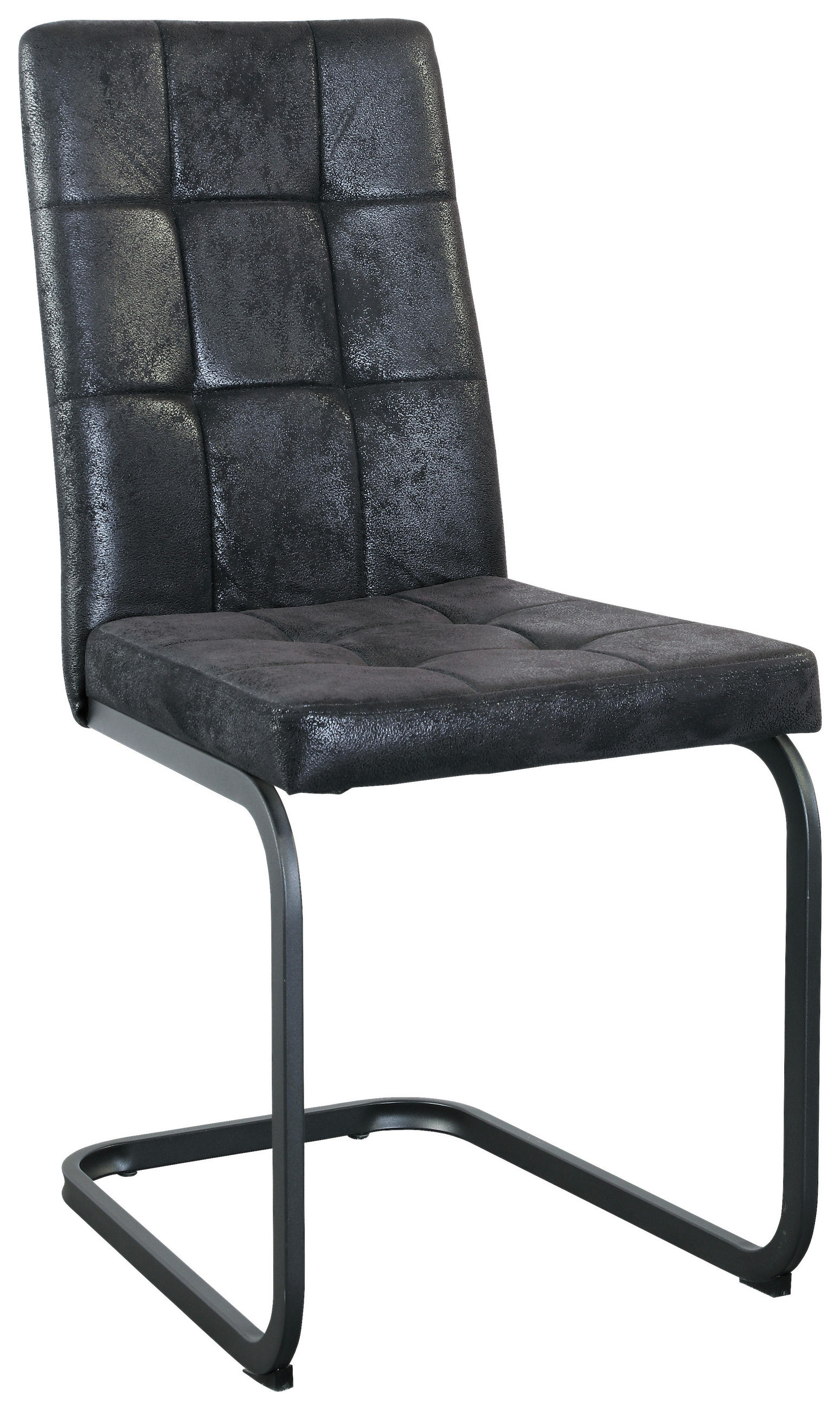 STUHL - Schwarz, MODERN, Textil/Metall (43/92/56cm) - MID.YOU