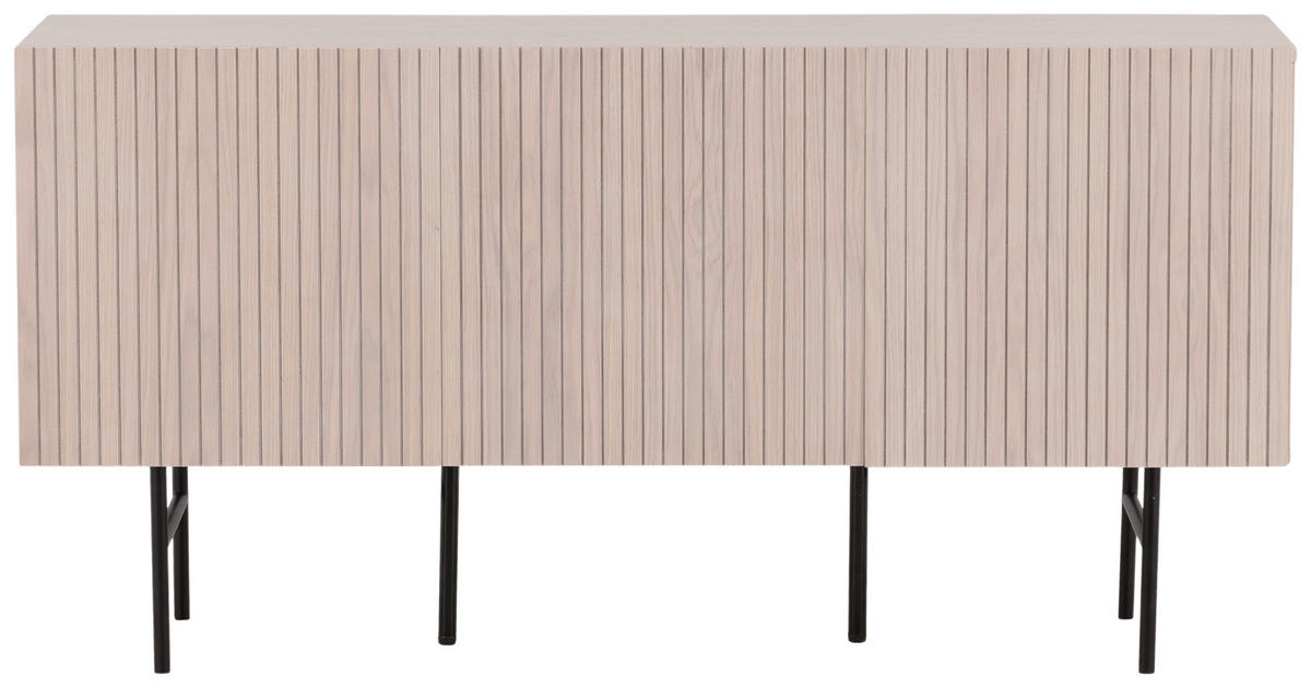 SIDEBOARD  in 150/75/42 cm  - Schwarz/Weiß, Design, Holz/Metall (150/75/42cm) - Livetastic