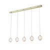 LED-HÄNGELEUCHTE 100/10/150 cm  - Messingfarben, Design, Kunststoff/Metall (100/10/150cm)