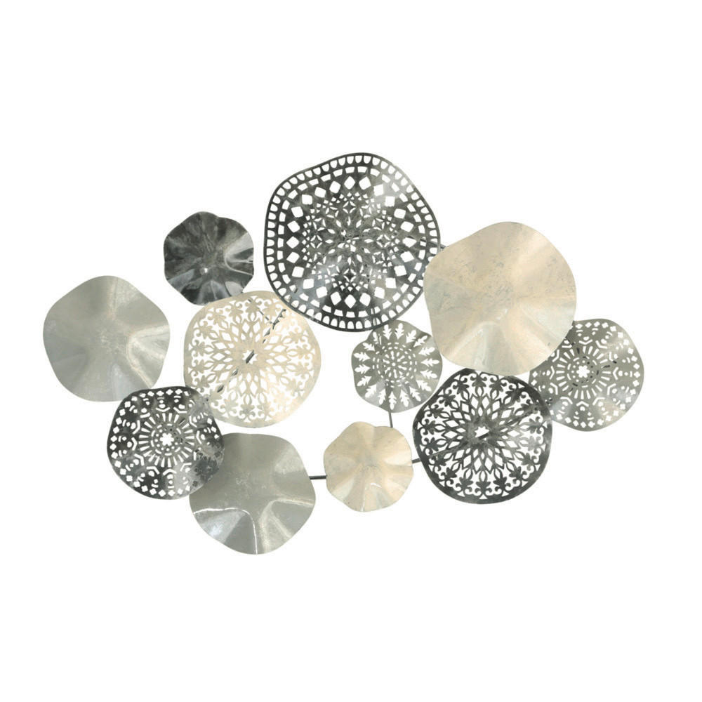 OBJEKTBILD Ornamente  - Beige/Silberfarben, Trend, Metall (90/60/10cm) - Boltze Home