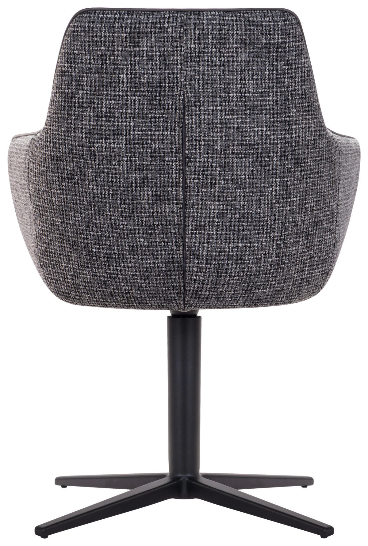 ARMLEHNSTUHL  in Eisen Webstoff  - Dunkelgrau/Schwarz, Design, Textil/Metall (61,5/86,5/64cm) - Novel