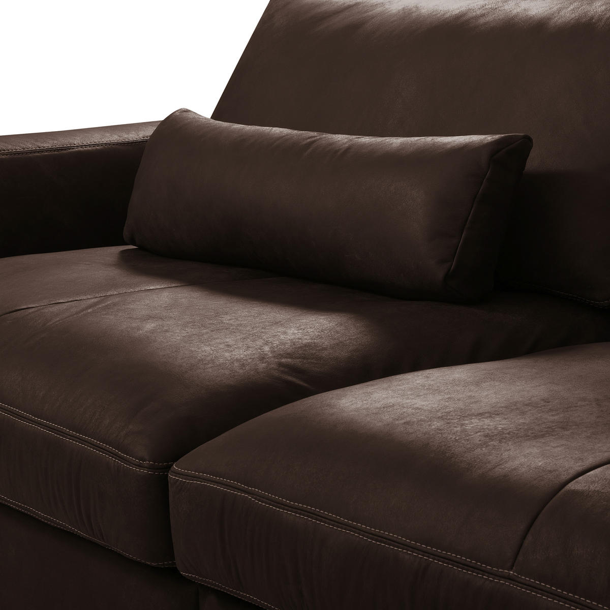 3-SITZER-SOFA  in Echtleder Dunkelbraun   - Dunkelbraun/Beige, Design, Leder/Kunststoff (300/85/123cm) - Livetastic