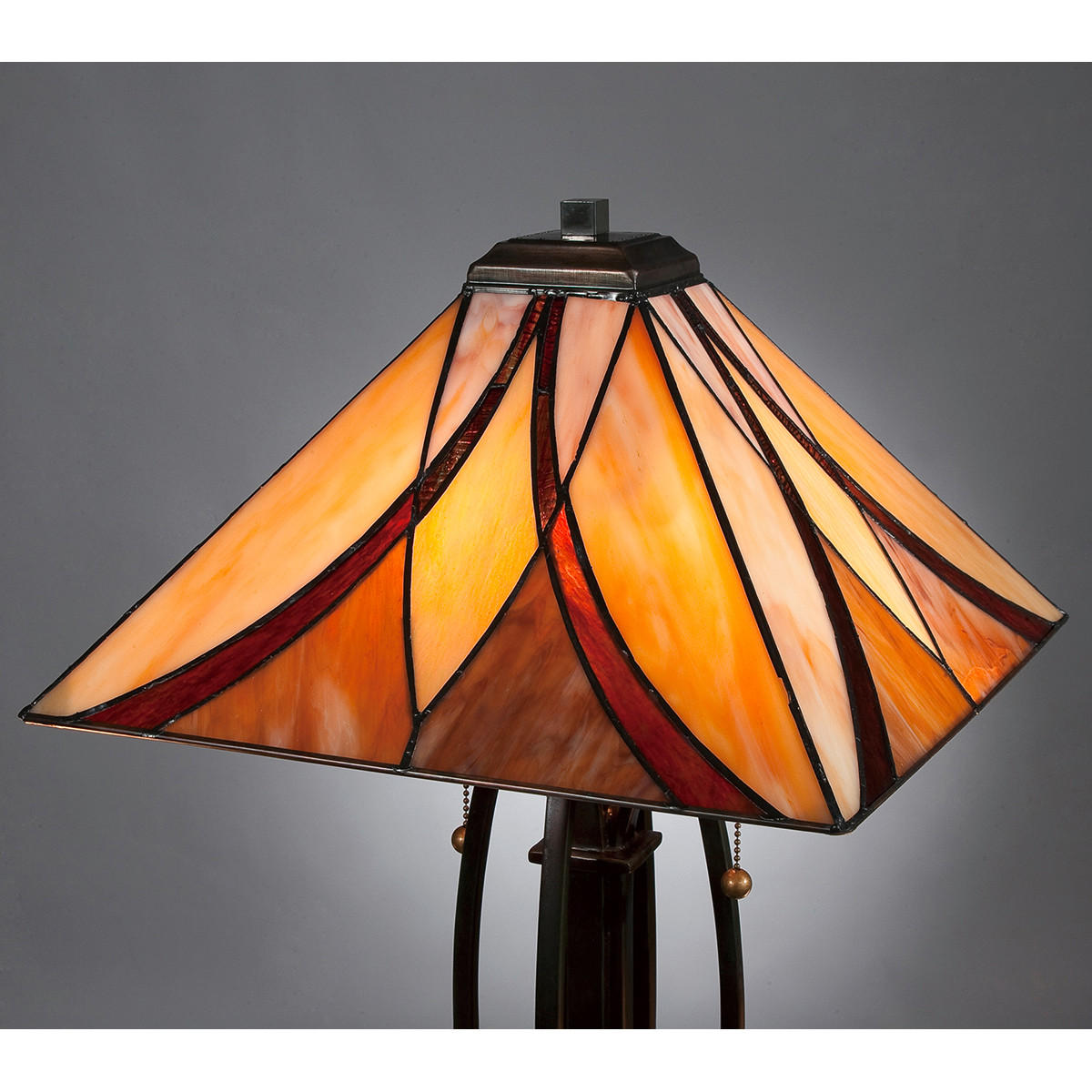 TISCHLEUCHTE Asheville   - Bronzefarben, KONVENTIONELL, Glas/Metall (40.6cm) - Elstead Lighting