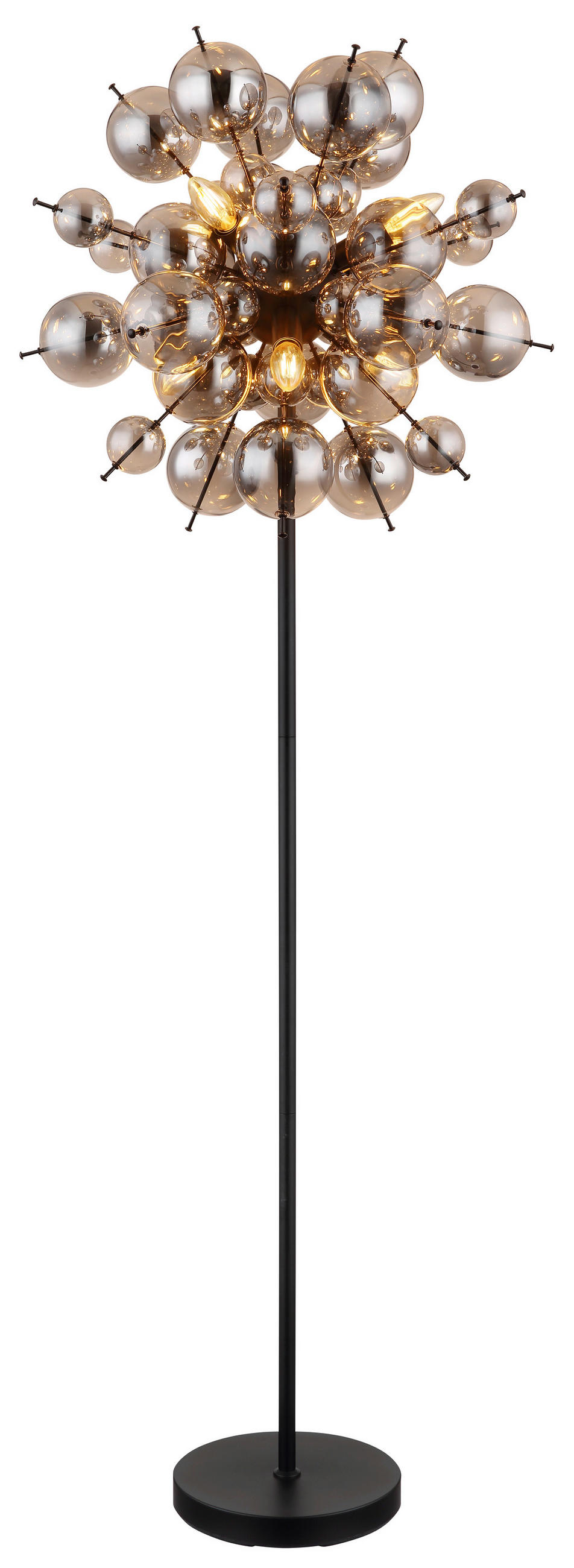 ÁLLÓLÁMPA - fekete, Design, Üveg/fém (55/155cm) - Globo