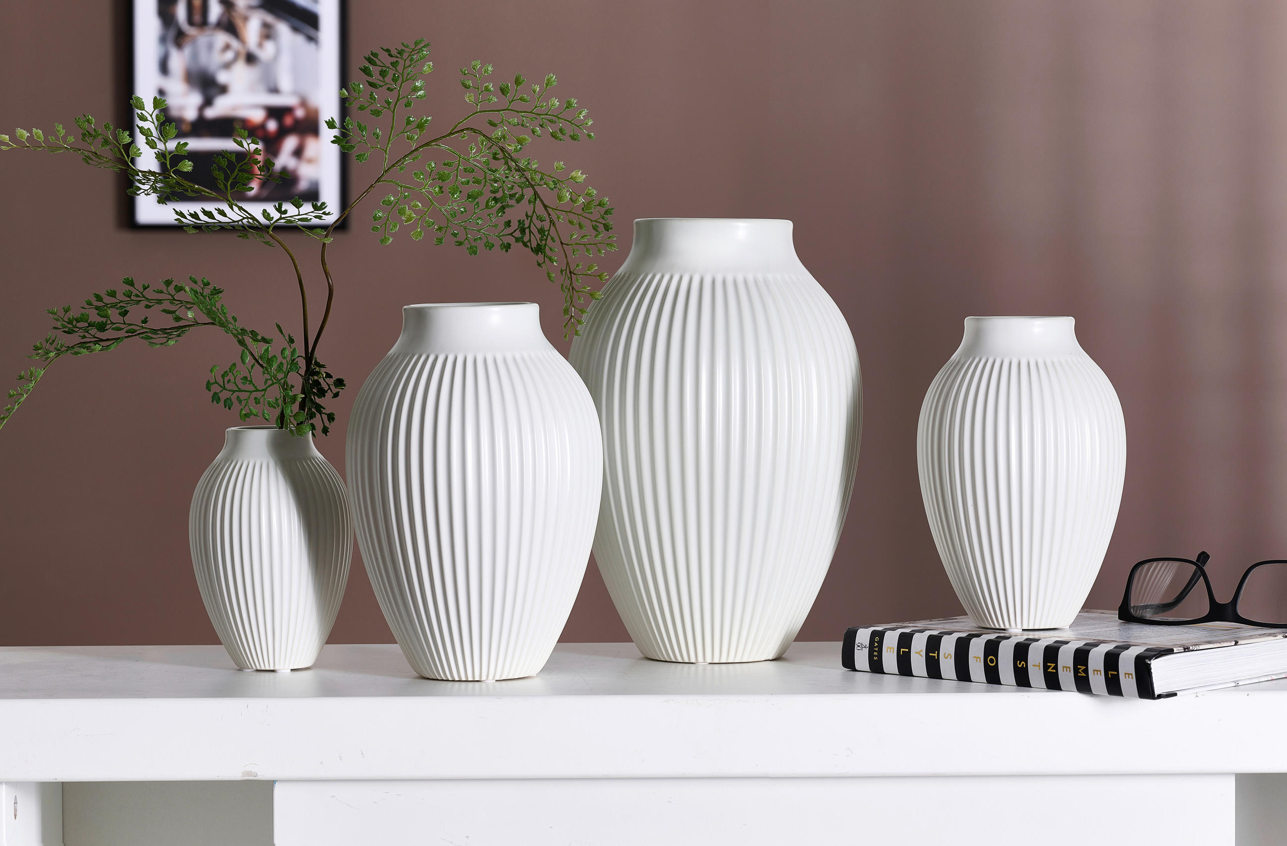 VASE Alsta 19 cm  - Weiß, KONVENTIONELL, Keramik (13/13/19cm) - Ritzenhoff Breker