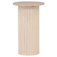 BEISTELLTISCH 40/40/65 cm Weiß, Beige rund  - Beige/Weiß, Design, Holzwerkstoff (40/40/65cm) - Livetastic