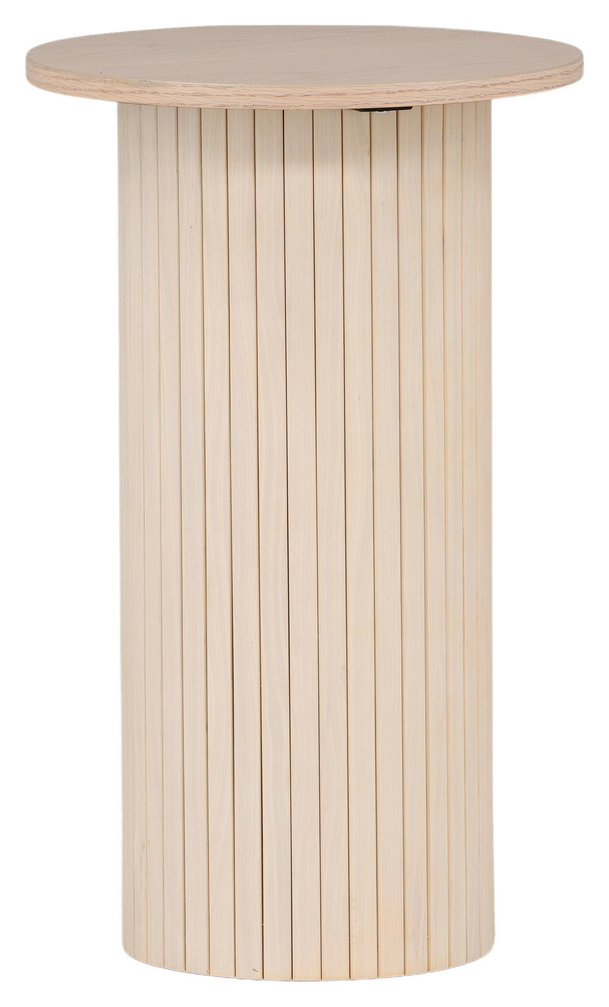 BEISTELLTISCH 40/40/65 cm Weiß, Beige rund  - Beige/Weiß, Design, Holzwerkstoff (40/40/65cm) - Livetastic