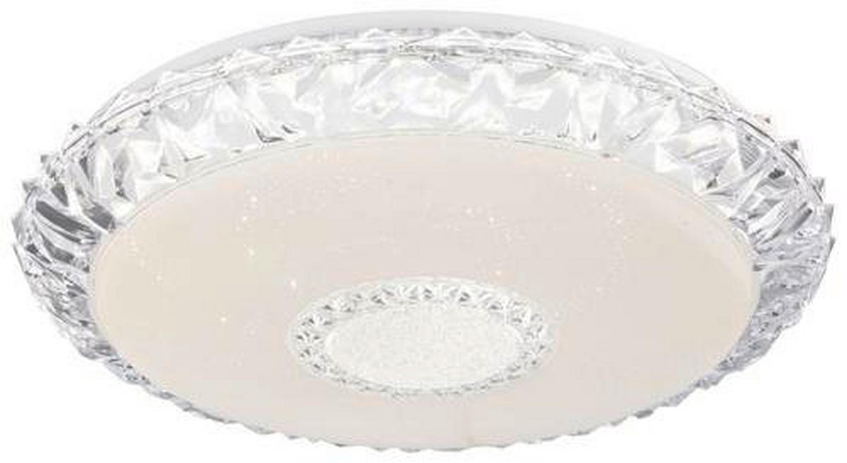STROPNÉ LED SVIETIDLO, 50/10 cm  - biela/opálová, Basics, kov/plast (50/10cm) - Globo