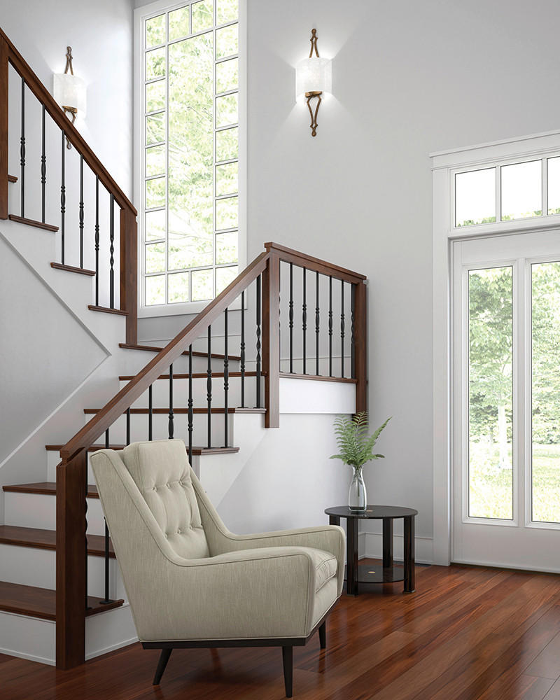 WANDLEUCHTE 29.2/77.8/11.7 cm   - Goldfarben/Weiß, KONVENTIONELL, Textil/Metall (29.2/77.8/11.7cm) - Elstead Lighting