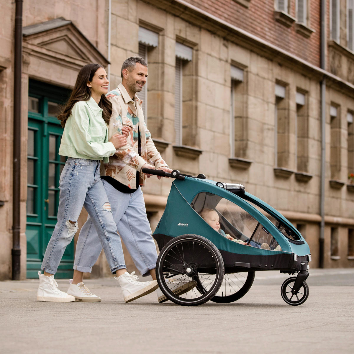 BIKE TRAILER UND BUGGY   DRYK DUO  - Grau, Basics, Kunststoff/Metall (79 /99 /118 cm) - Hauck