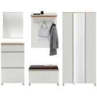 GARDEROBE 6-teilig  in 270/195/40 cm  - Weiss/Eichefarben, Design, Holz/Holzwerkstoff (270/195/40cm) - Dieter Knoll
