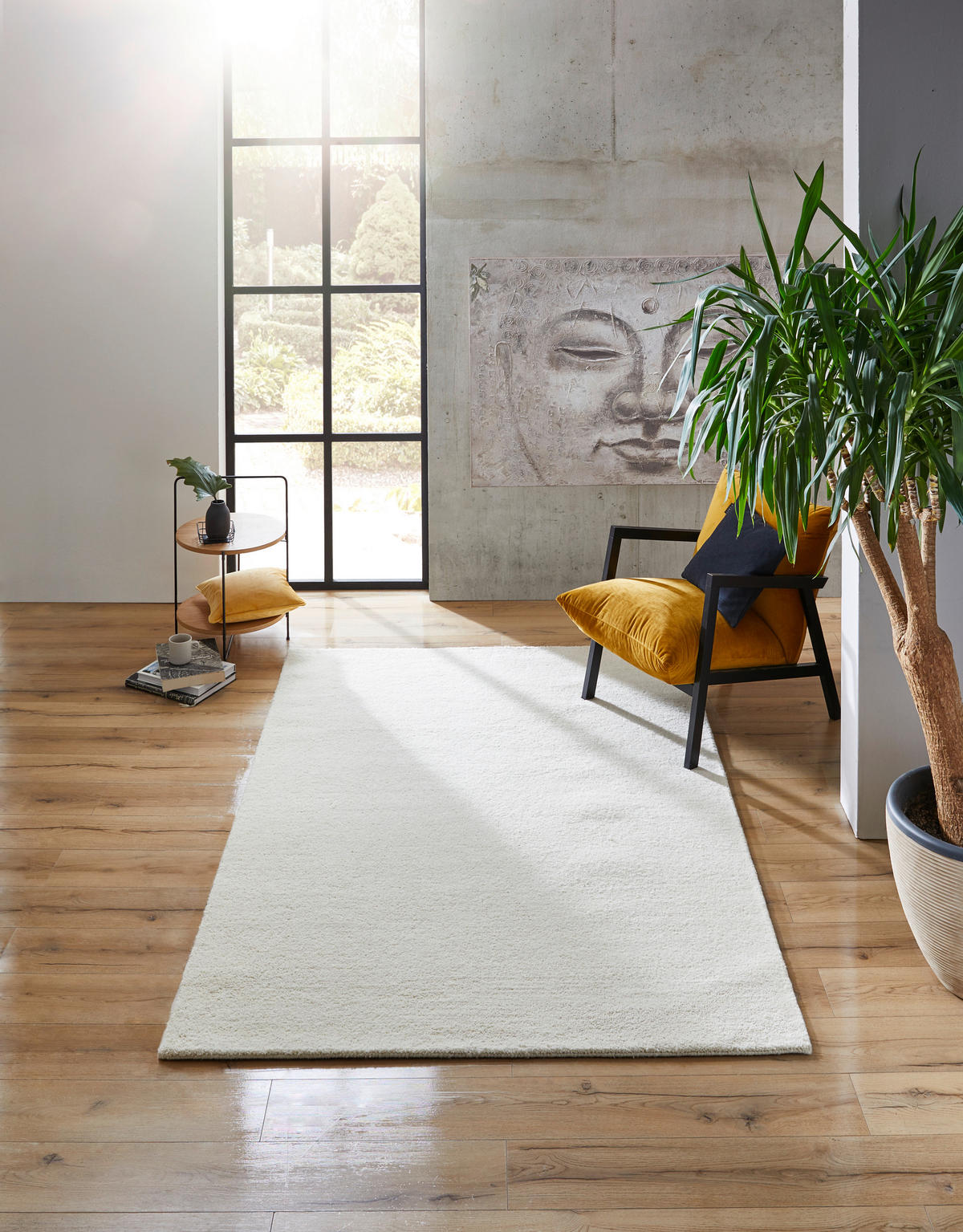 WOLLTEPPICH 70/140 cm Weiß  - Weiß, Design, Textil (70/140cm) - Linea Natura