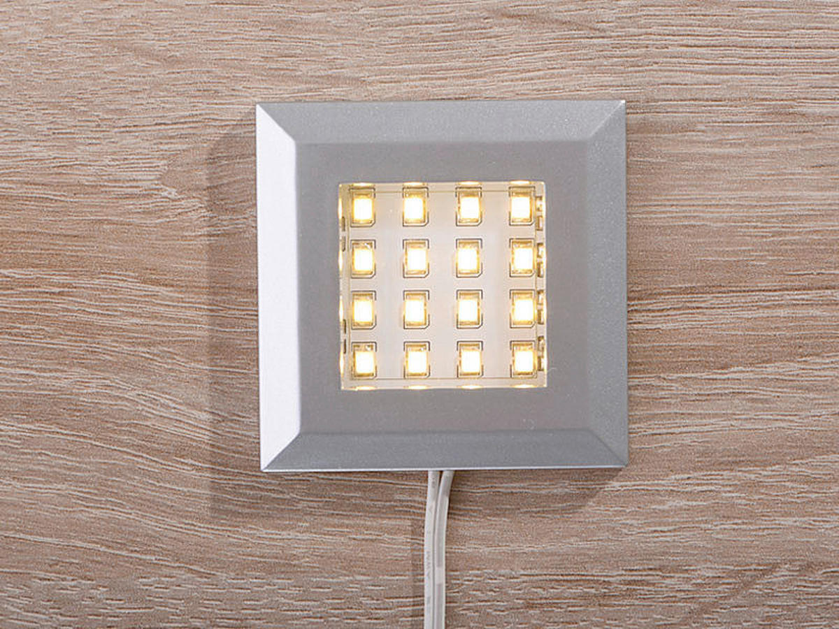 OSVĚTLENÍ SKLENĚNÉ POLICE,  - barvy stříbra, Basics, kov/plast - Xora