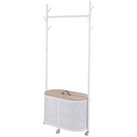 GARDEROBENSTÄNDER in Weiß, Eichefarben 70/174,5/36 cm   - Eichefarben/Weiß, Design, Holzwerkstoff/Kunststoff (70/174,5/36cm) - MID.YOU