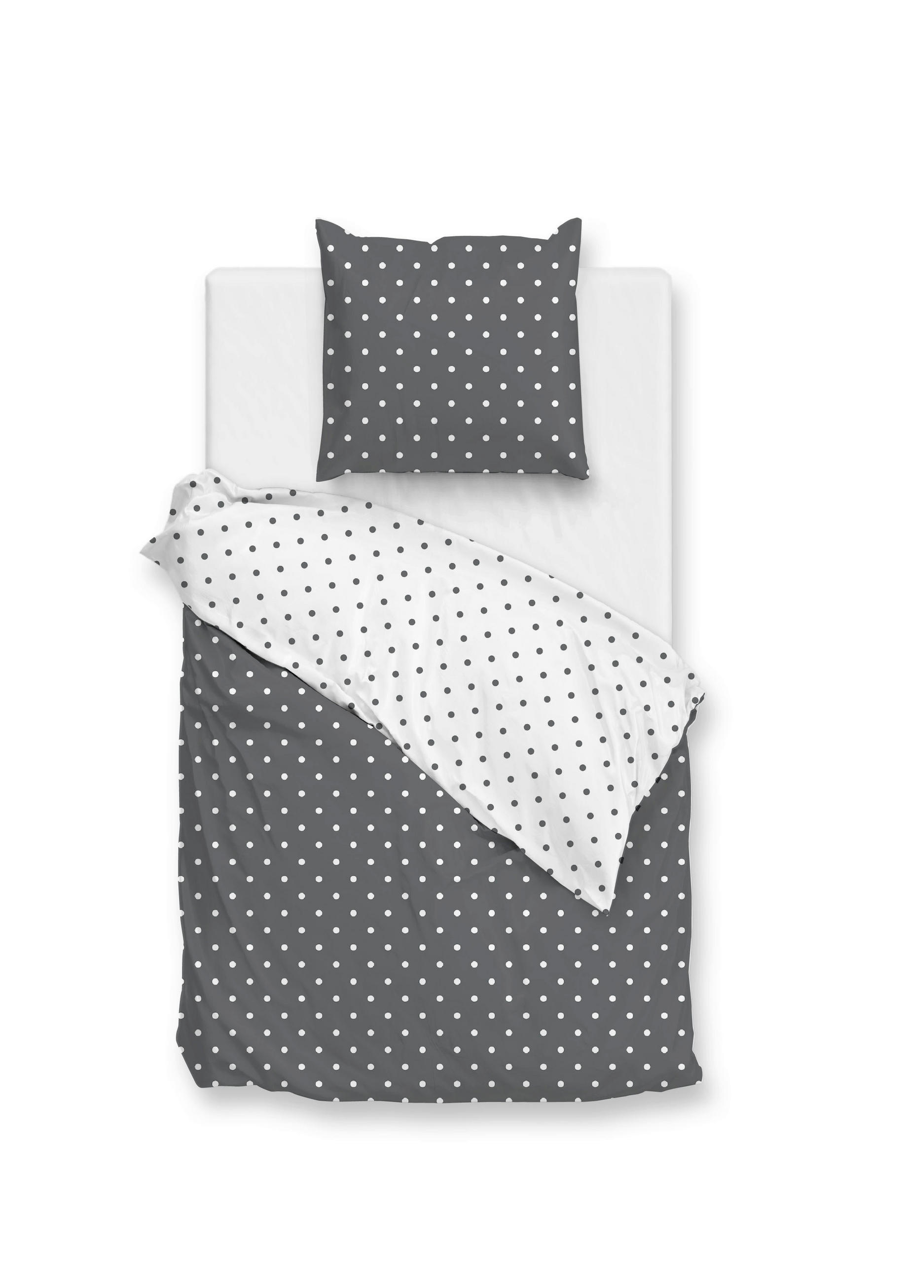 BETTWÄSCHE 2-teilig Punta-di-Cotone Renforcé 135/200 cm  - Grau, Basics, Textil (135/200cm)
