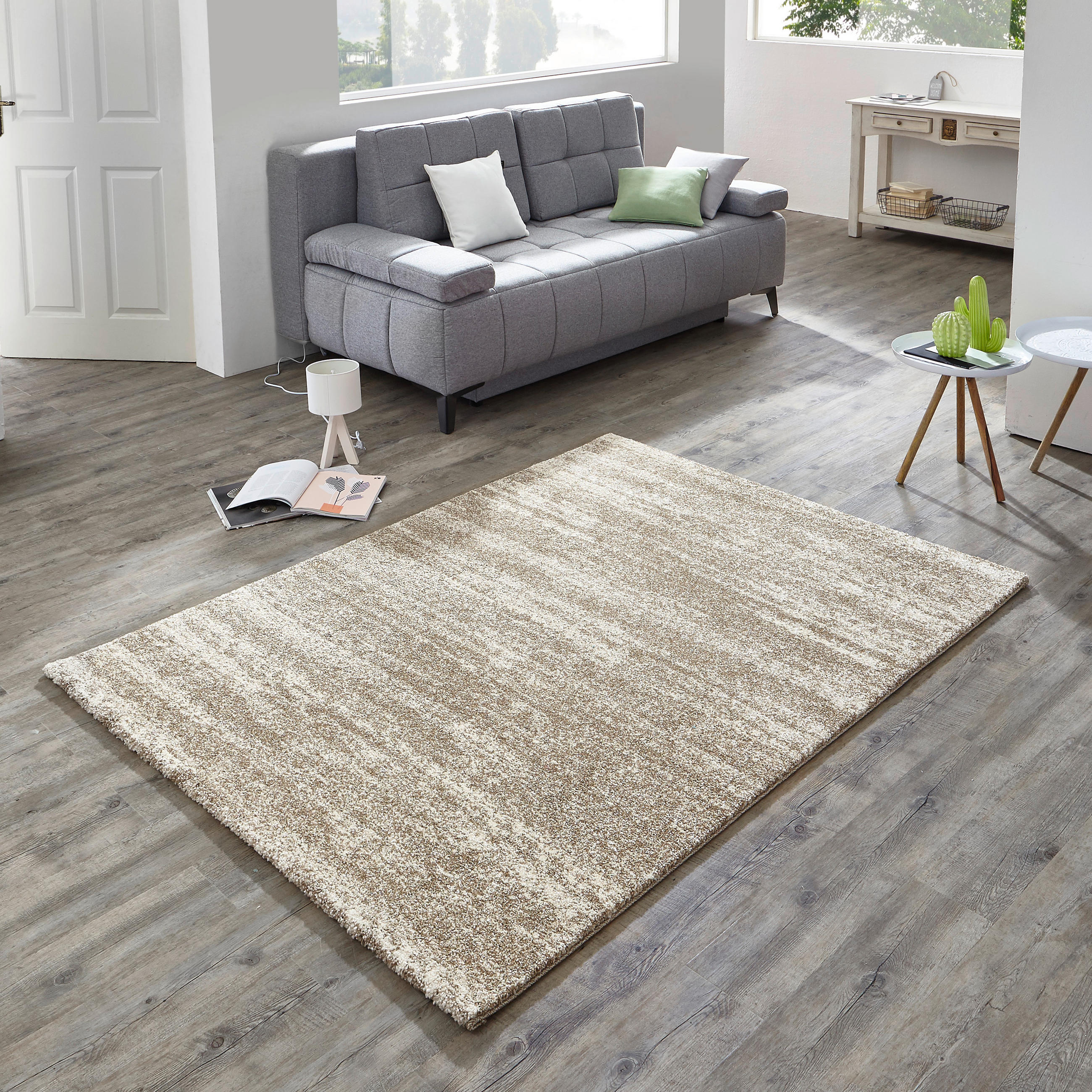 HOCHFLORTEPPICH 140/200 cm Samoa Melange Braun  - Braun, KONVENTIONELL, Textil (140/200cm) - Novel