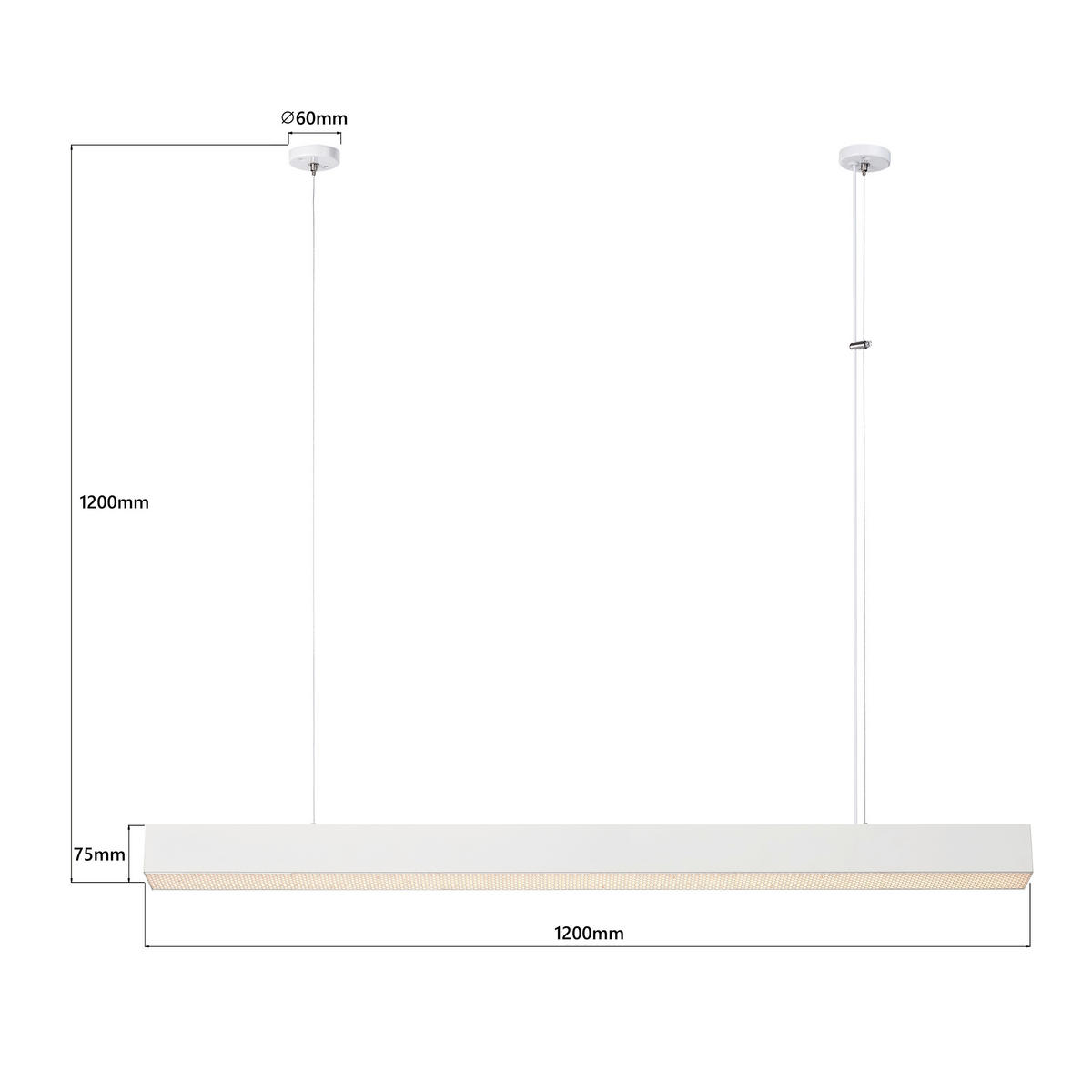 LED-HÄNGELEUCHTE Mira 120/120/6 cm  - Weiß, Design, Metall (120/120/6cm)