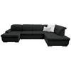 SOFFA i flatväv svart  - silver/svart, Design, metall/textil (145/342/208cm) - Livetastic