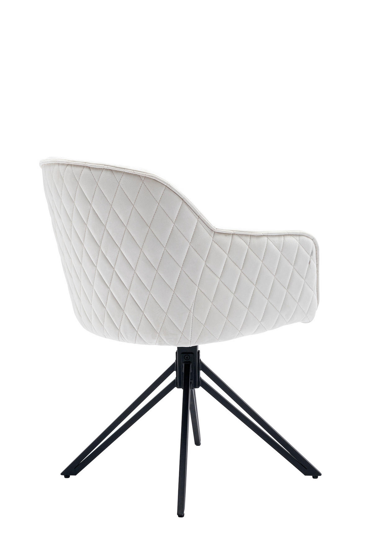 DREHSTUHL Samt Beige  - Beige/Schwarz, MODERN, Textil/Metall (59/83/60cm) - Livetastic