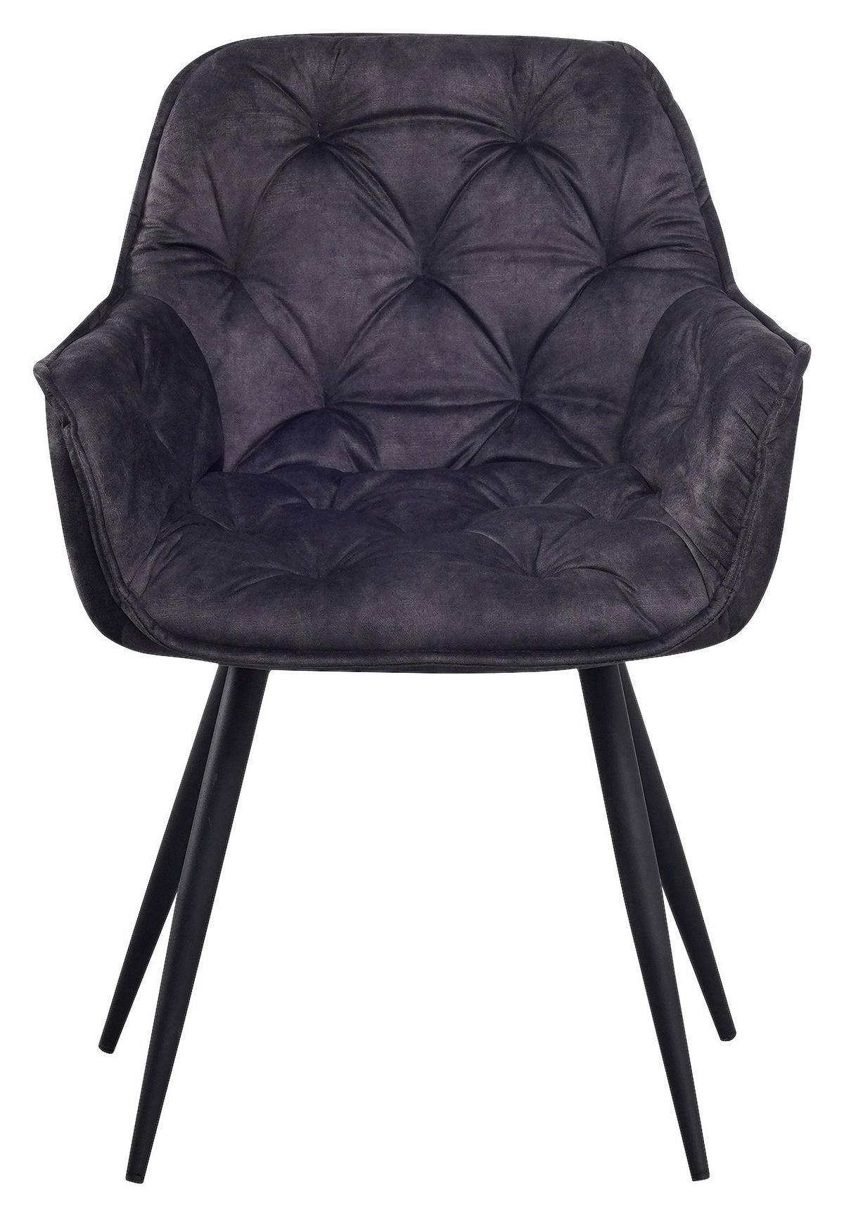 SADA STOLIČIEK 2 kus - čierna/antracitová, Konventionell, kov/textil (54/86/53cm) - MID.YOU