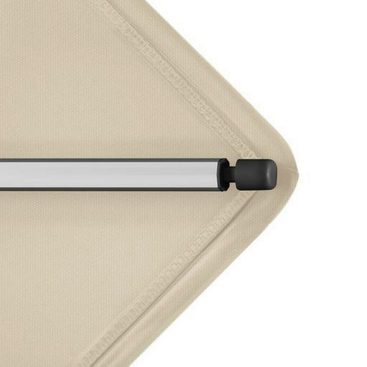 SONNENSCHIRM 240x240 cm Creme  - Creme/Alufarben, Basics, Textil/Metall (240/224-257cm) - KNIRPS