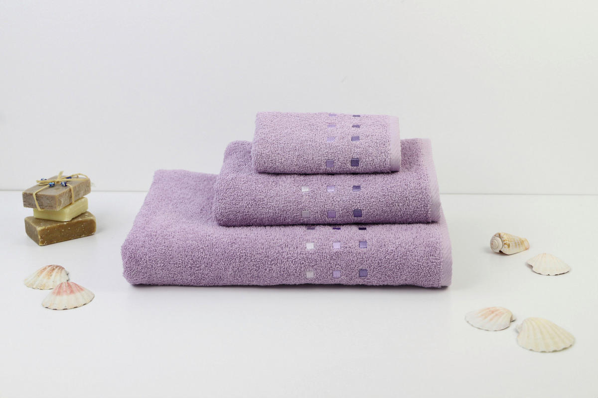 RUČNÍK, 50/100 cm, fialová - fialová, Konvenční, textil (50/100cm) - Esposa