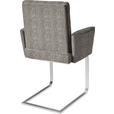 ARMLEHNSTUHL  in Stahl Chenille  - Chromfarben/Beige, Design, Textil/Metall (56/92/60cm) - Dieter Knoll