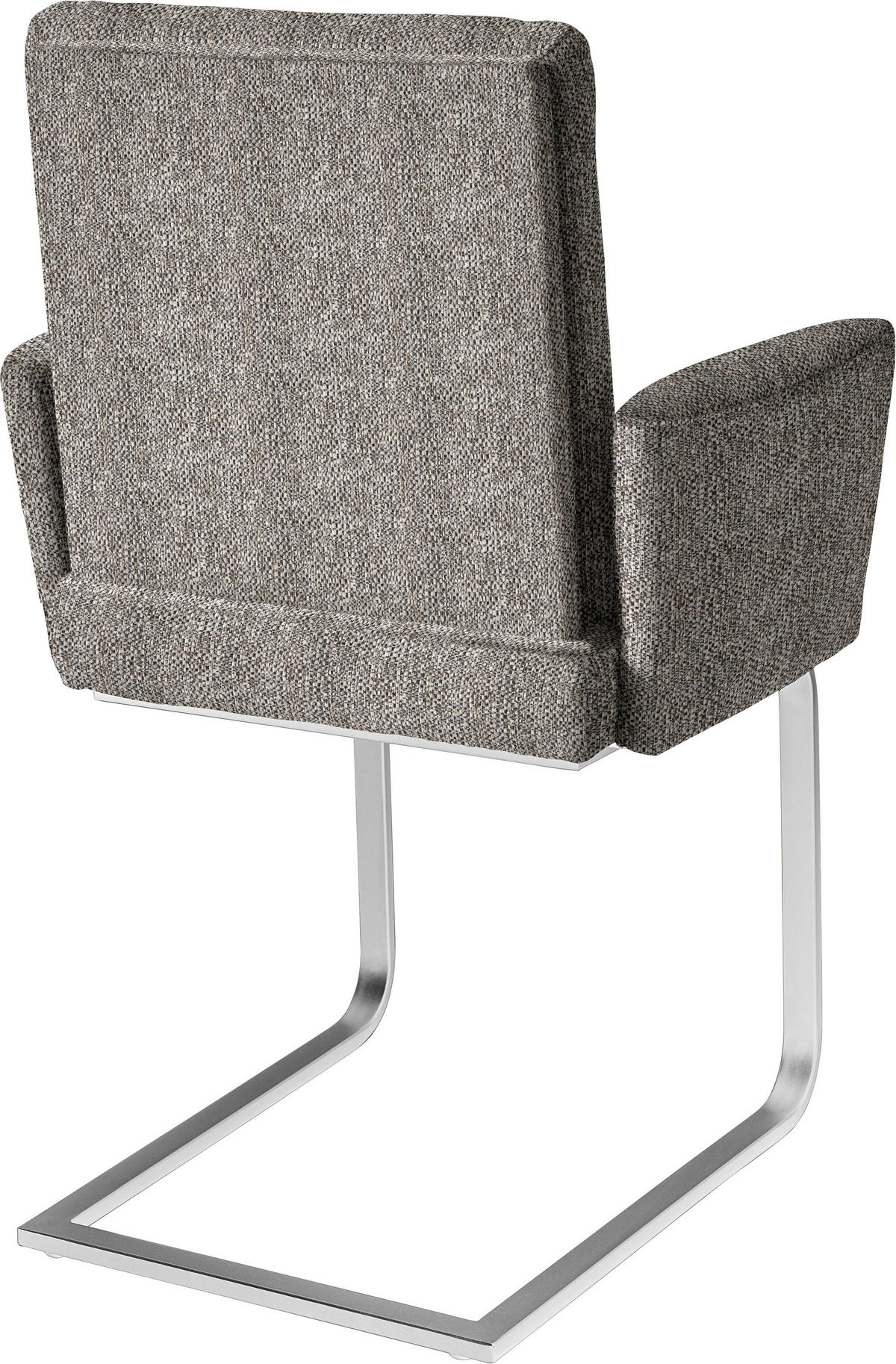 ARMLEHNSTUHL  in Stahl Chenille  - Chromfarben/Beige, Design, Textil/Metall (56/92/60cm) - Dieter Knoll