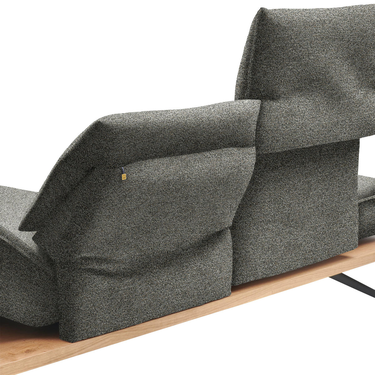ECKSOFA  in Chenille Graubraun  240/132 cm  - Graubraun/Schwarz, Design, Holz/Textil (240/132cm) - Koinor
