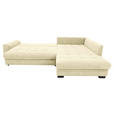 ECKSOFA Naturfarben Cord Rückenkissen, Armlehnenkissen, Bettkasten, Schlaffunktion, Rücken echt, Liegefläche im Originalstoff  - Schwarz/Naturfarben, KONVENTIONELL, Kunststoff/Textil (304/212cm) - Carryhome