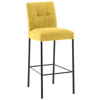 BARHOCKER in Gelb, Schwarz  - Gelb/Schwarz, Design, Textil/Metall (46/91/61cm) - Xora