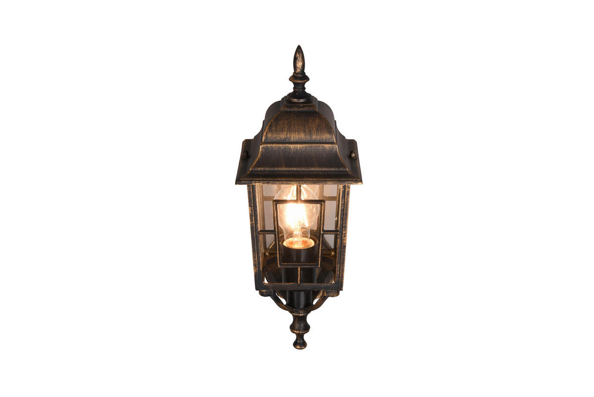 VÄGGLAMPA FÖR UTOMHUS - transparent/rostfärgad, Klassisk, metall/glas (15/19,5/41,5cm) - Trio Leuchten